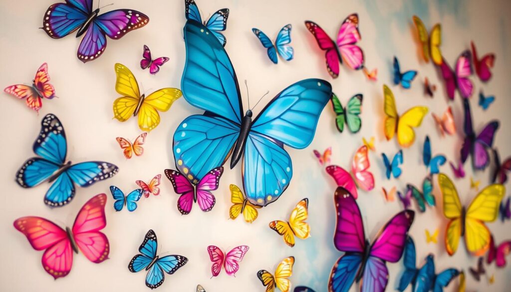 Butterfly-themed walls