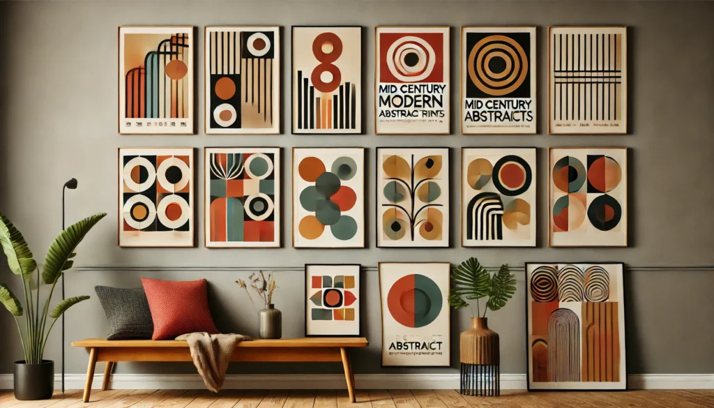 Mid Century Modern Textured Wall Art