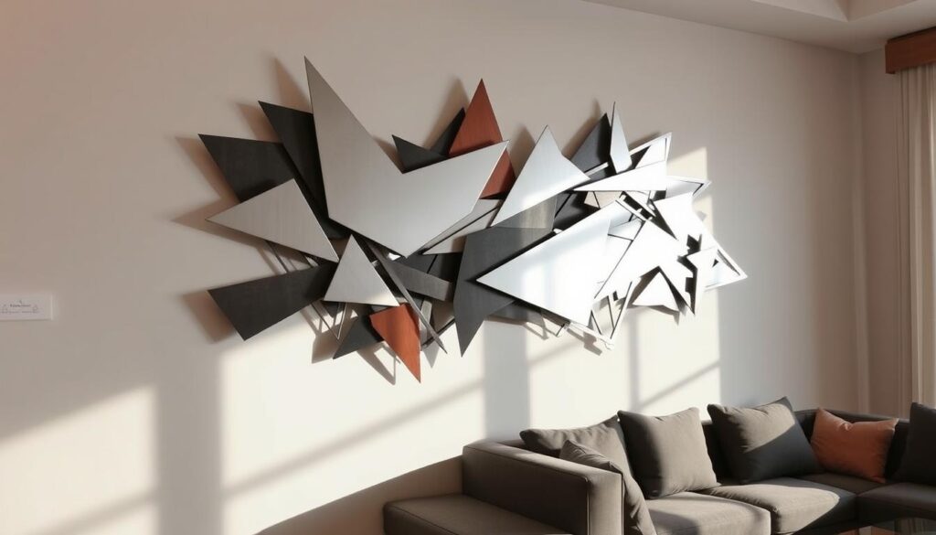 abstract metal wall art