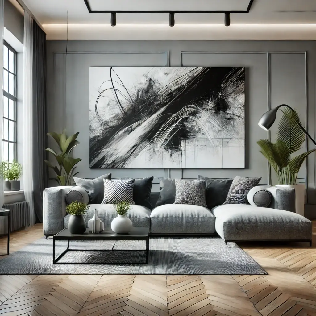 large black and white wall art