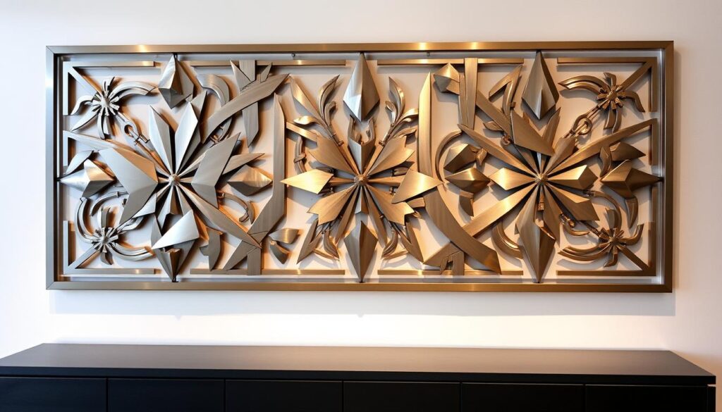 geometric metal wall art