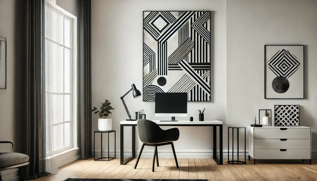 large black and white wall art