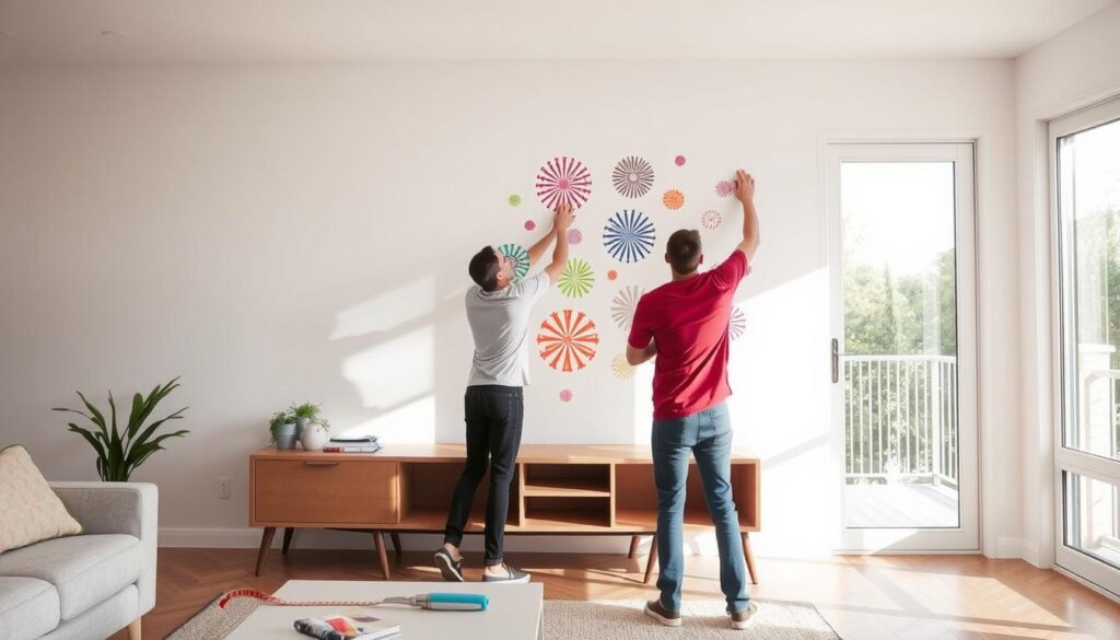 wall decal application