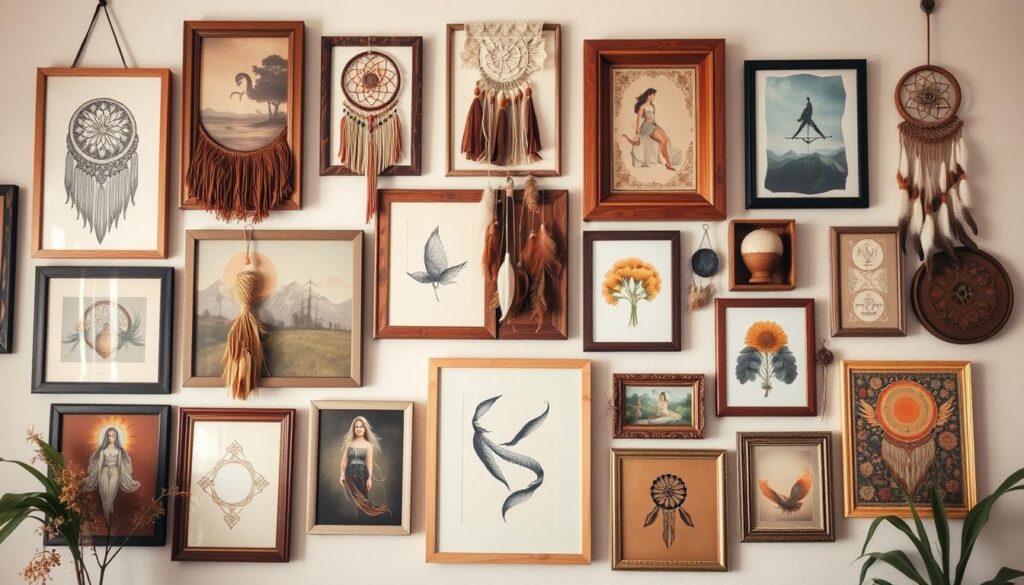 Boho gallery wall