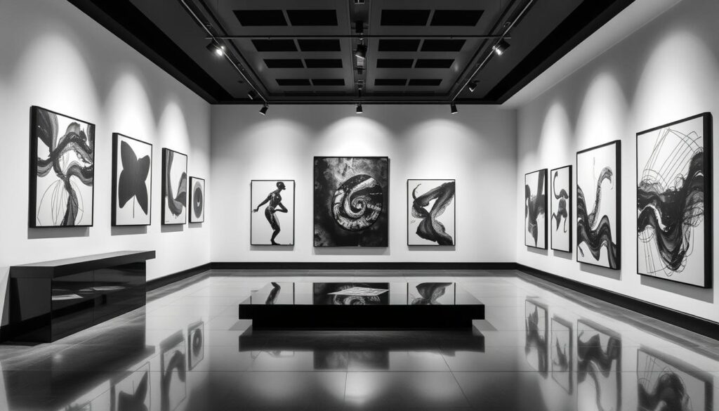 Selecting Black and White Abstract Art