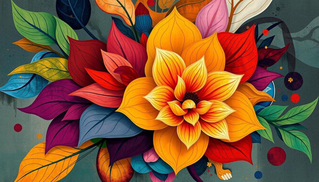 abstract floral art