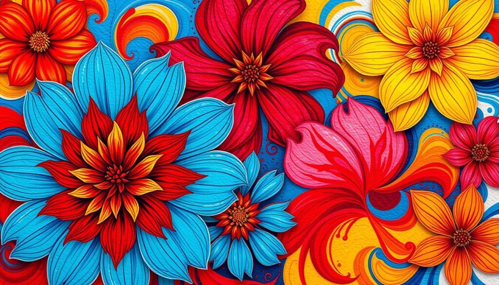 abstract flower paintings