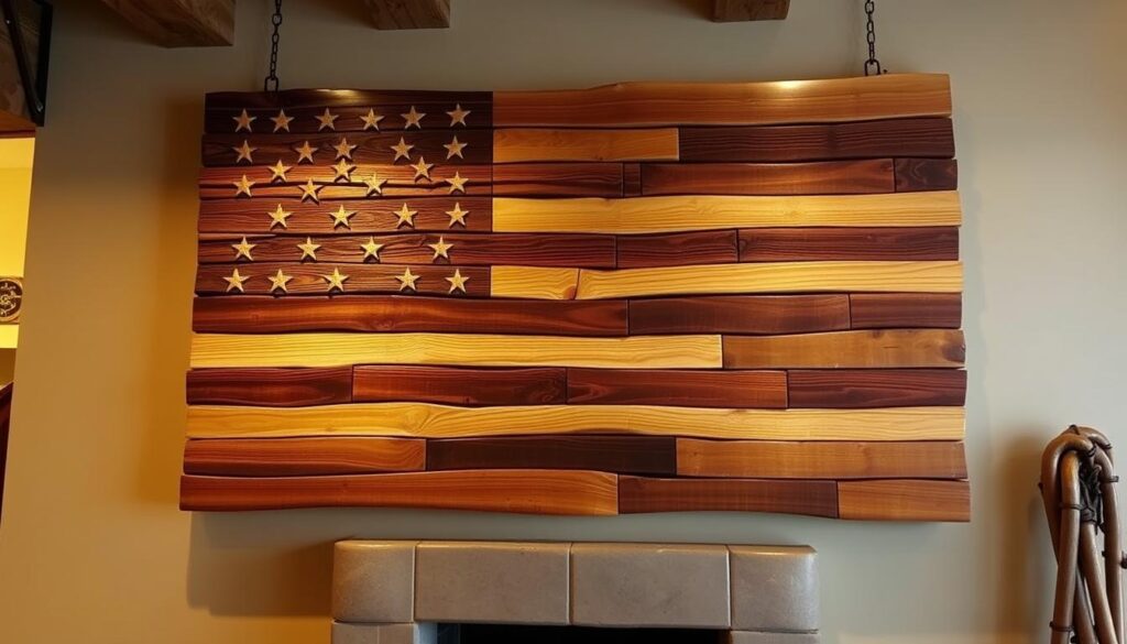 custom wooden flags