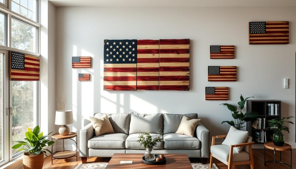 flag wall art sizing