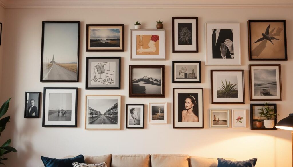 how to arrange wall art