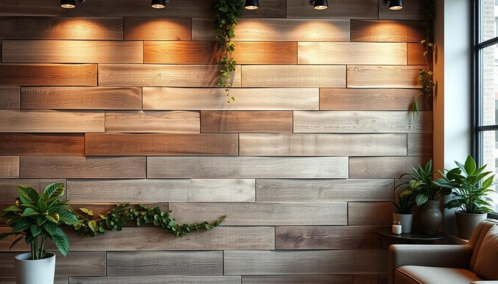 reclaimed wood wall