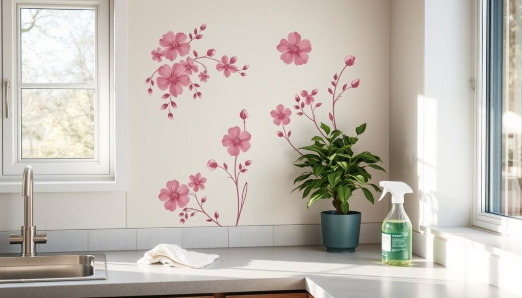 wall decal maintenance