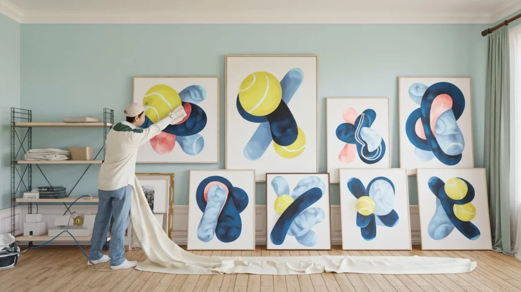 Maintenance and Care for Your Wall Art;Tennis Abstract Art