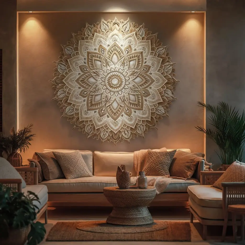 Latest mandala wall art trends in modern home decor