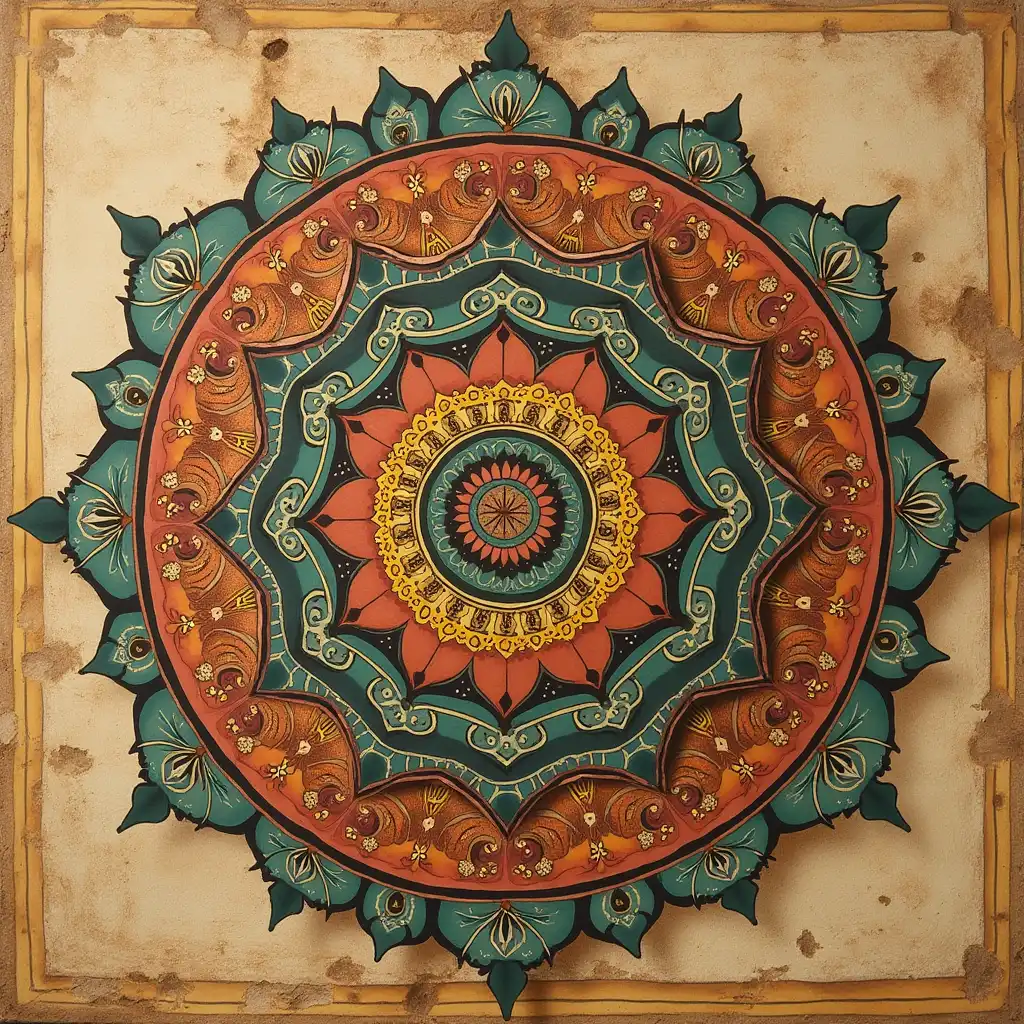 Historical mandala wall art traditions and symbolism